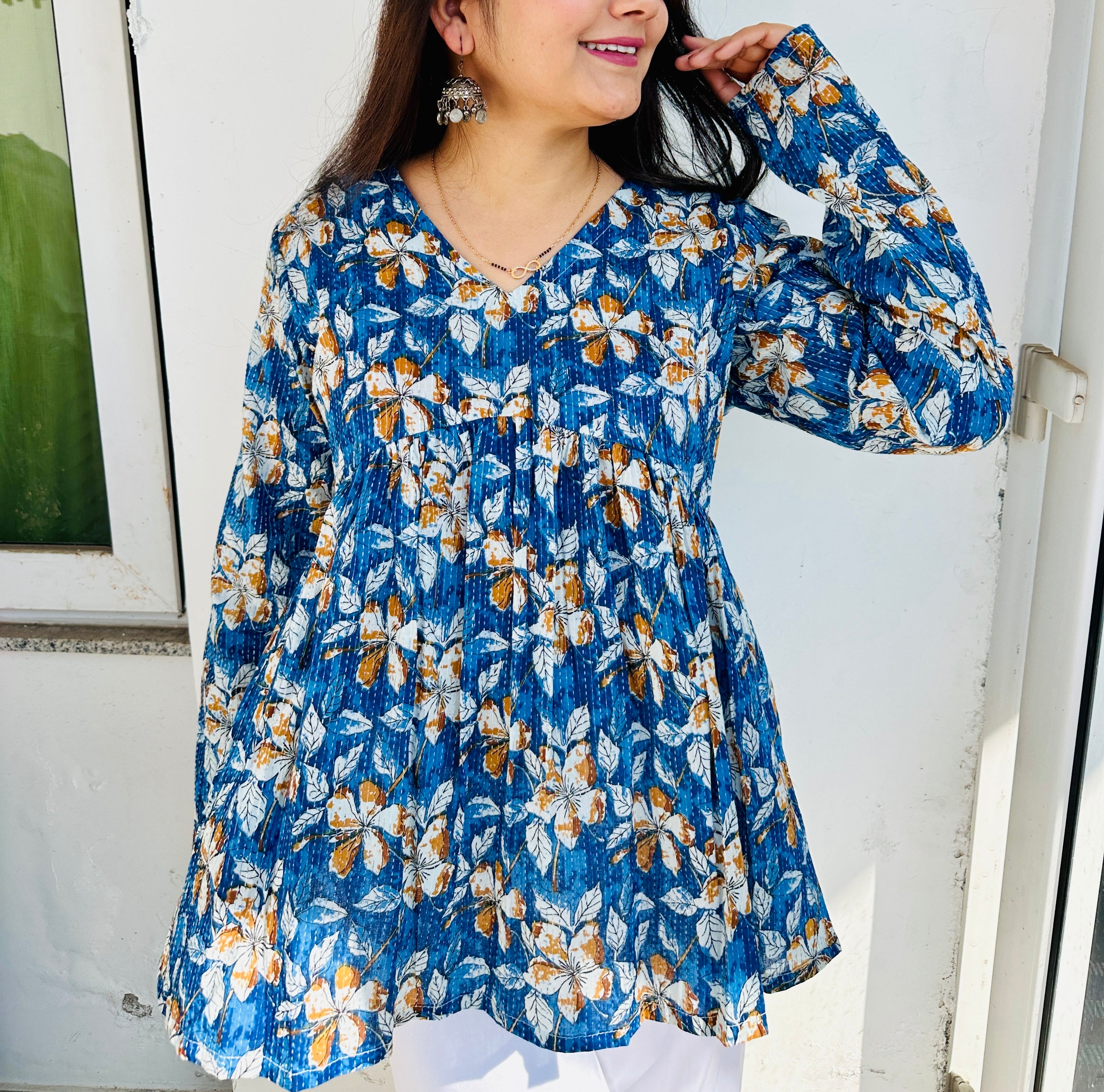 Blue Orchid Peplum Top